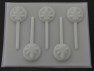 536 Round Pot Leaf Marijuana Chocolate or Hard Candy Lollipop Mold